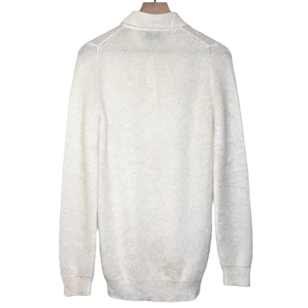 Prada Mohair Knit Polo Shirt in Ivory - Picture 3 of 10